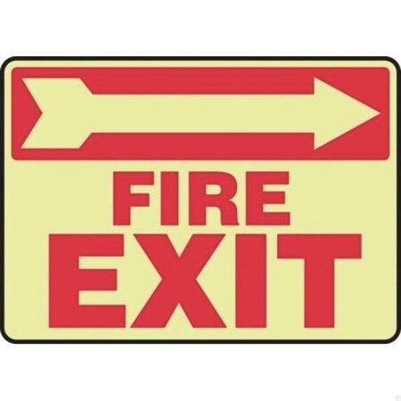 Accuform Safety Sign FIRE EXIT RIGHT ARROW MLEX561GF MLEX561GF